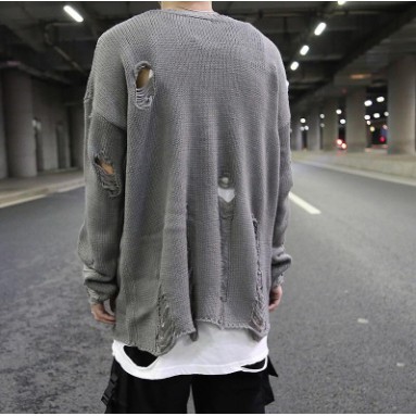 Áo Sweater tay dài cổ tròn phong cách Hip Hop Hàn Quốc cho nam size S-2XL