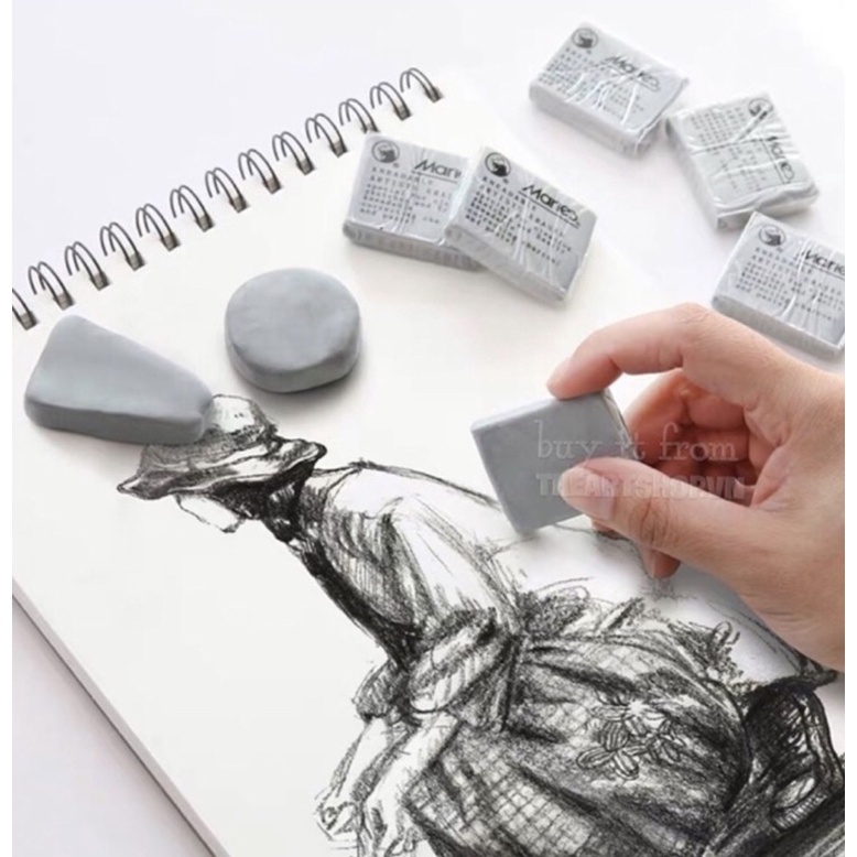 Tẩy đất sét, tẩy gôm đất sét dùng cho chì than bột than