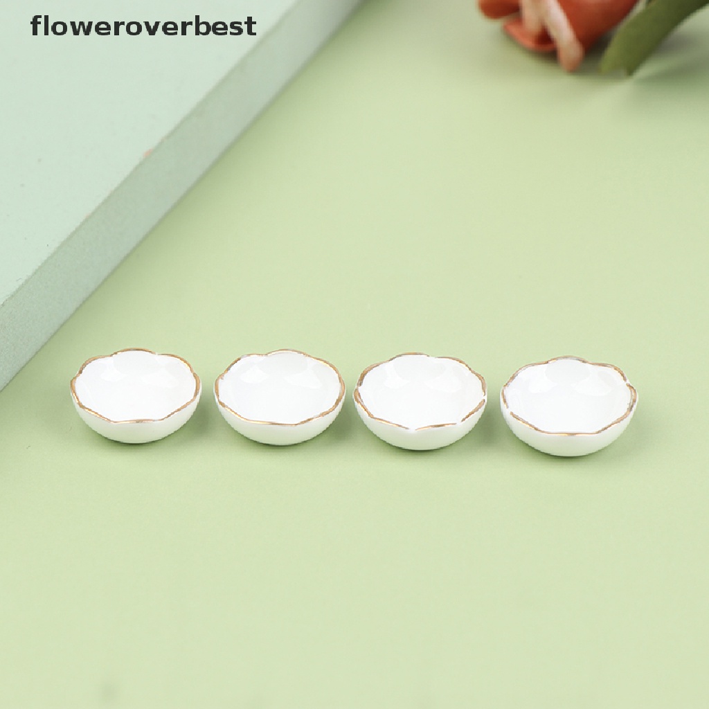 Set 4 mô hình bát gốm thu nhỏ tỉ lệ 1:12 trang trí nhà bếp búp bê