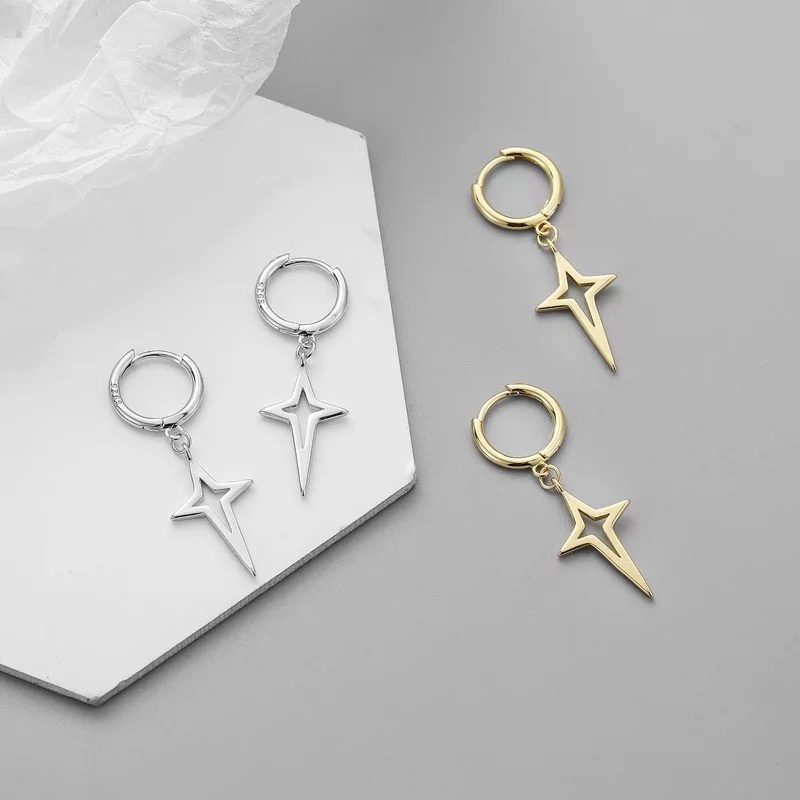 Khuyên tai bạc - Shooting Star - Khuyên tại bạc, bạc xi - CALLA JEWELRY l E033