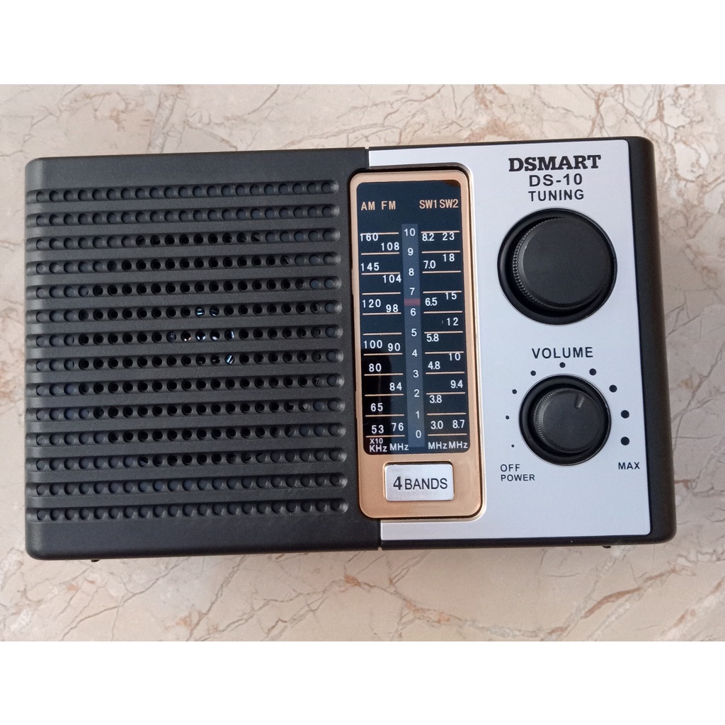 ĐÀI RADIO FM/AM/SW - DS10 - BẮT SÓNG KHỎE - CHẠY PIN ĐẠI - BẢO HÀNH 6 THÁNG