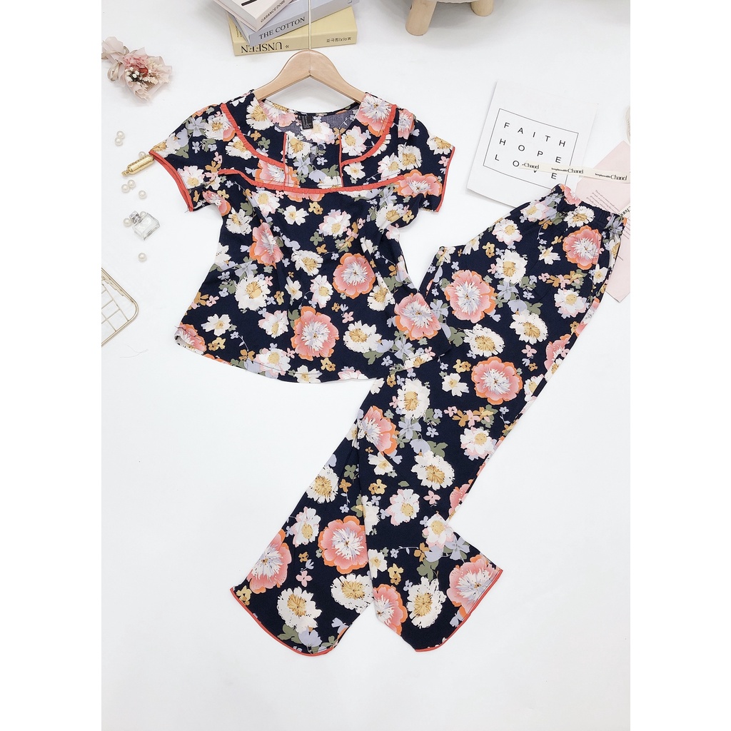 Bộ dài viền lé chất Tole Lanh