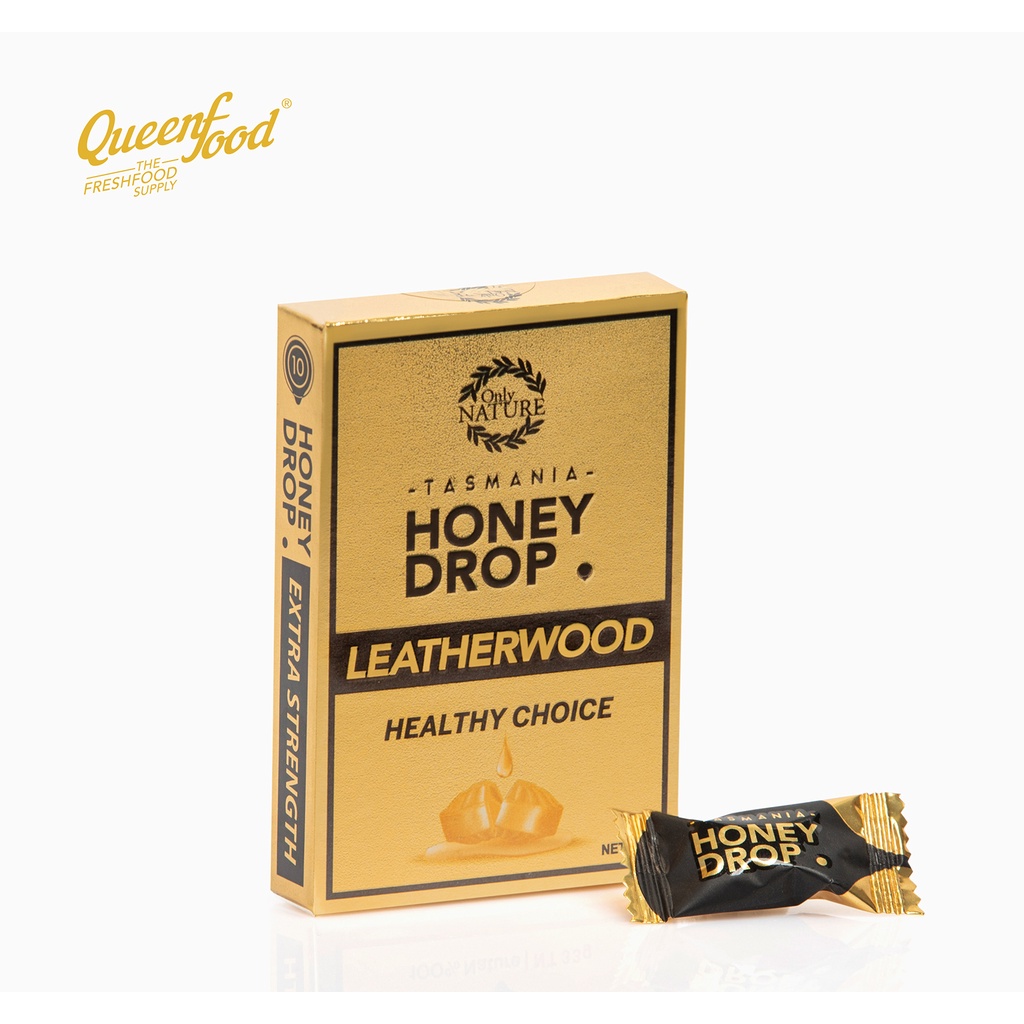 Kẹo Sả Nhân Mật Ong Honey Drop Leatherwood Only Nature 33gr/ Hộp (10 viên)