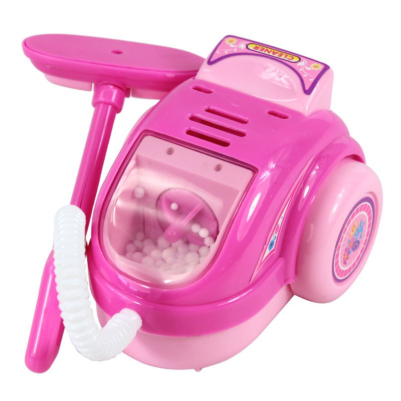 Bộ đồ chơi dụng cụ gia đình máy hút bụi và bàn ủi màu hồng đáng yêu - đồ chơi giáo dục