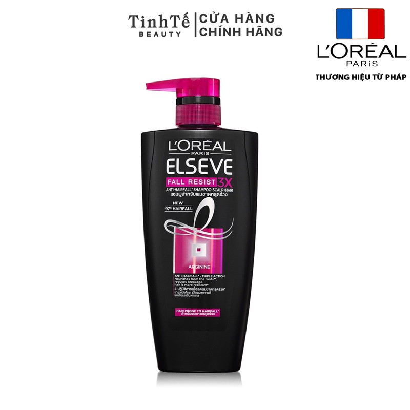 Dầu gội ngăn gãy rụng tóc L'Oreal Paris Elseve Fall Resist 3X Shampoo 170 - 330 - 650ml