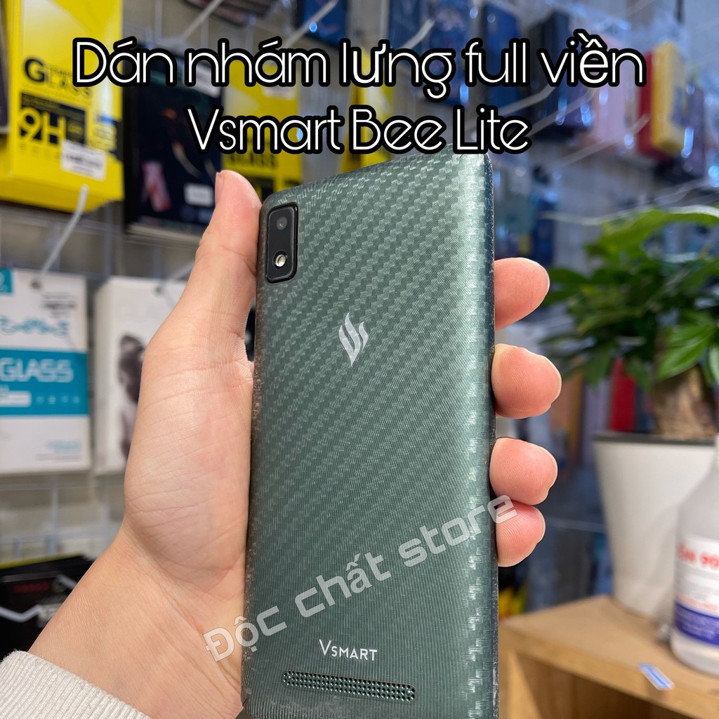 Miếng Dán nhám,carbon, mặt lưng full viền Vsmart BeeLite