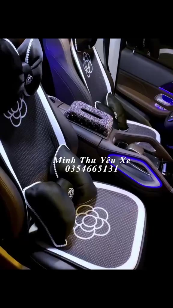 Bộ gối tựa ô tô hình hoa trà xinh xắn - Bộ hoa trà trang trí nội thất xe sang trọng | BigBuy360 - bigbuy360.vn