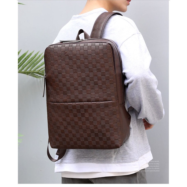 Ba Lô Da PU Thời Trang Công Sở Trẻ Trung Cá Tính Cho Nam 2022