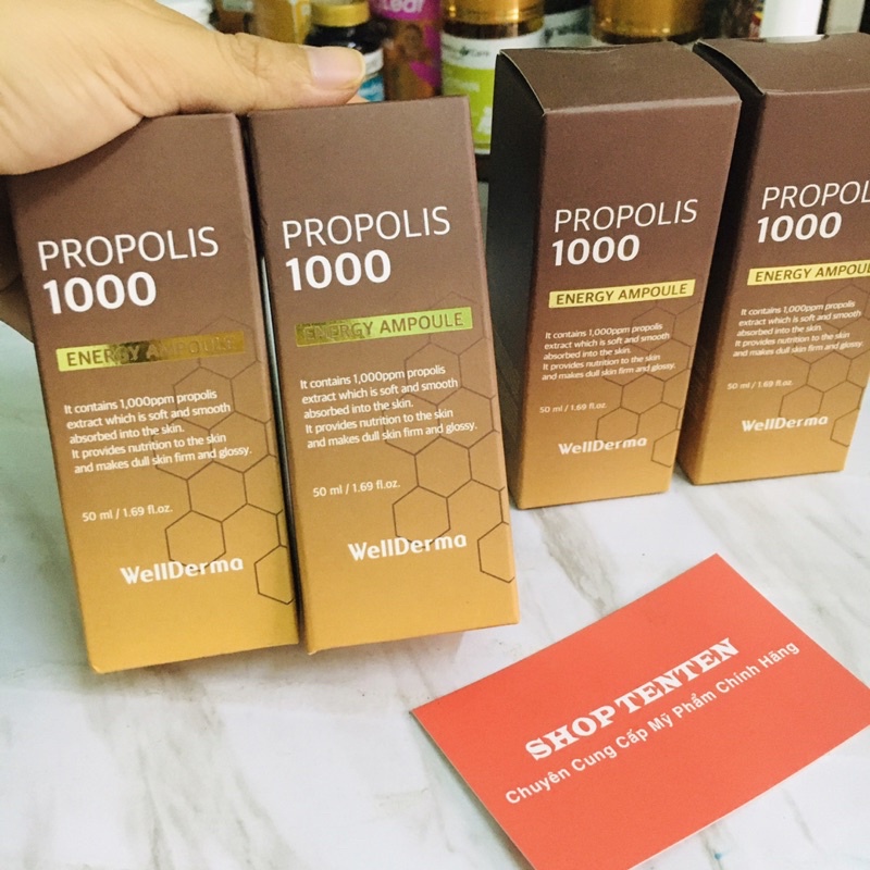 Tinh Chất Keo Ong WellDerma Propolis 1000 Phục Hồi Chống Lão Hóa Thế Hệ Mới, làm dịu và bổ sung độ ẩm cho da