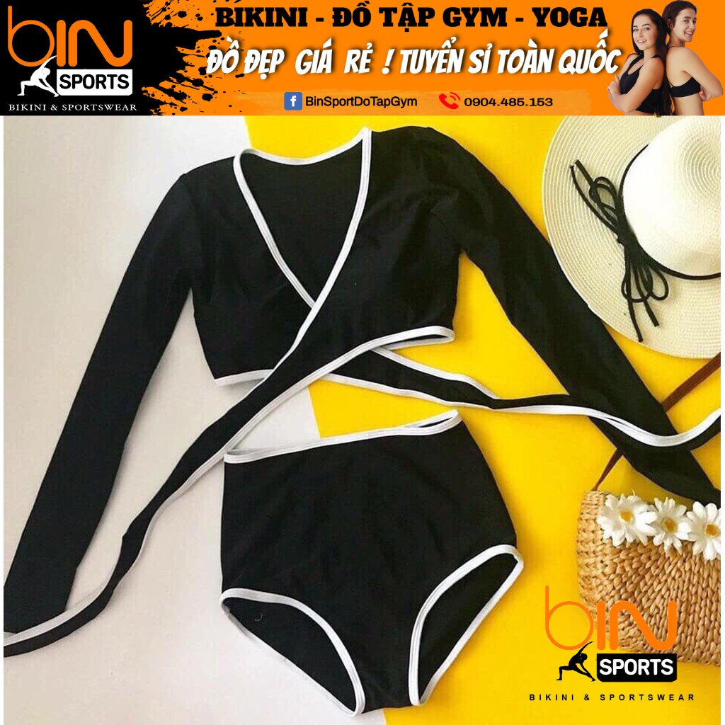 Bộ Bơi Nữ Hai Mảnh Dài Tay Freesize BHV014 | BigBuy360 - bigbuy360.vn