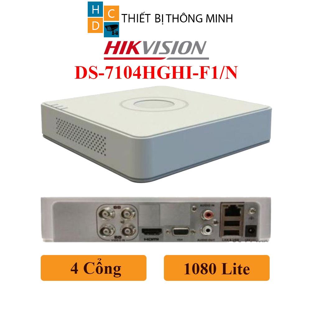 Đầu ghi Hikvision 7104HGHI - F1/N 4 kênh 1080 lite hàng chính hãng bảo hành 24 tháng