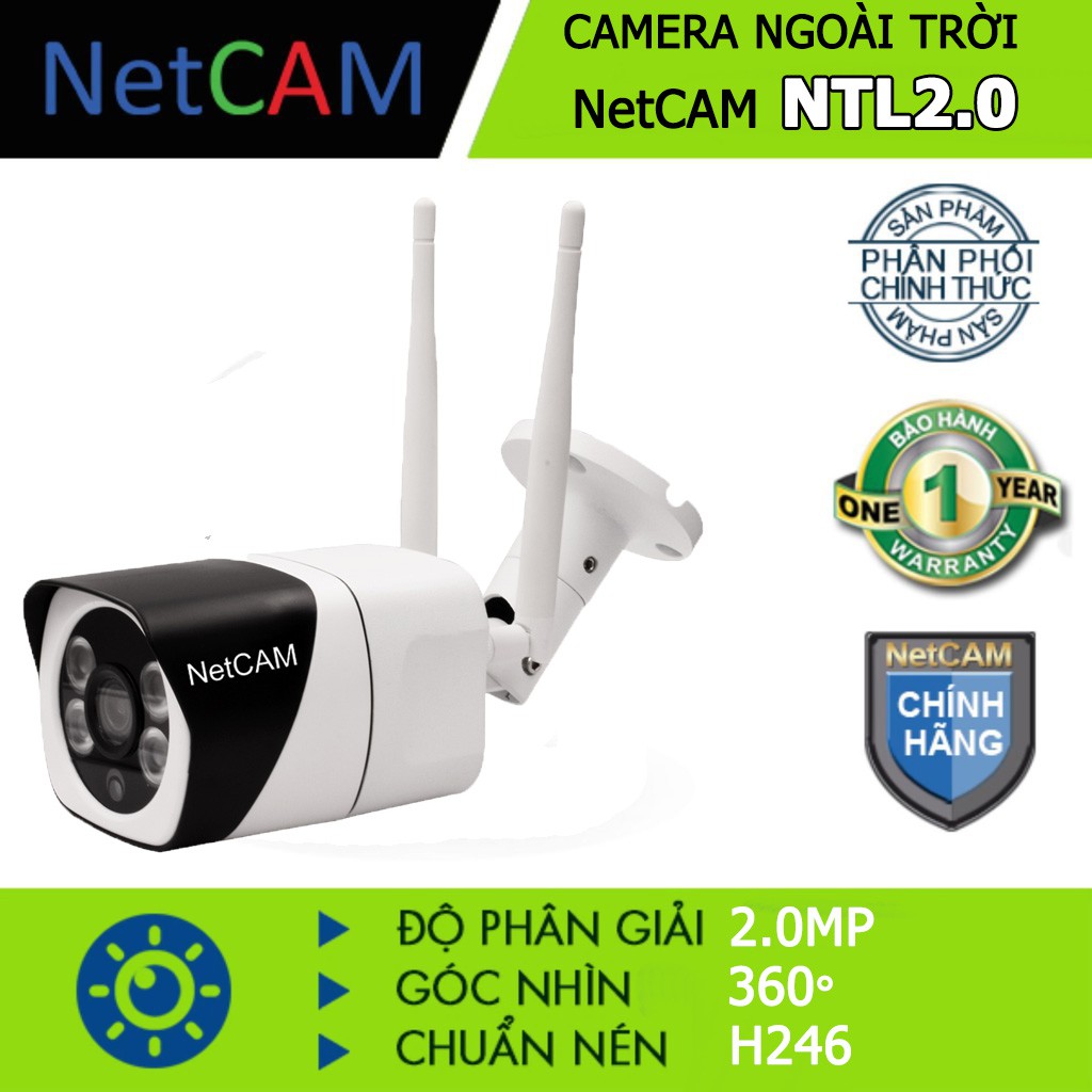 Camera IP Wifi giám sát ngoài trời NetCAM NTL2.0