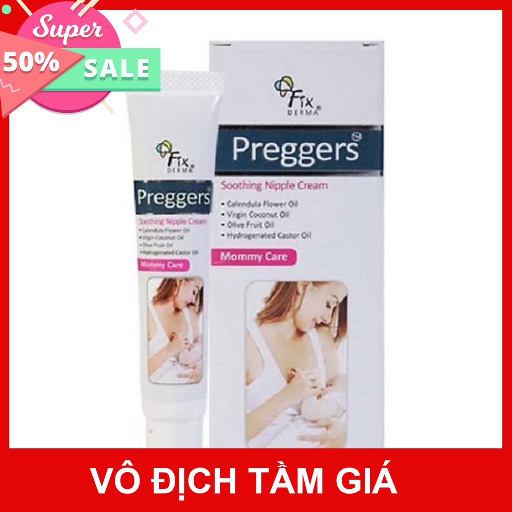 [CHÍNH HÃNG] Fixderma Kem dưỡng ẩm, làm dịu mềm da núm vú Preggers Soothing Nipple Cream 20g
