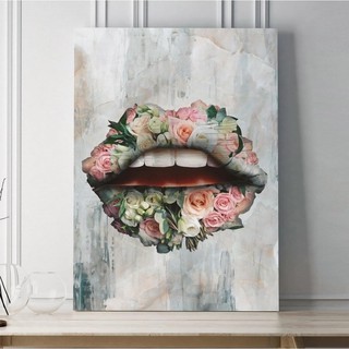 Tranh Đôi Môi Nghệ Thuật Lips Phong Cách Tây Hóa . Tranh Treo Tường Canvas, Size 45x30cm