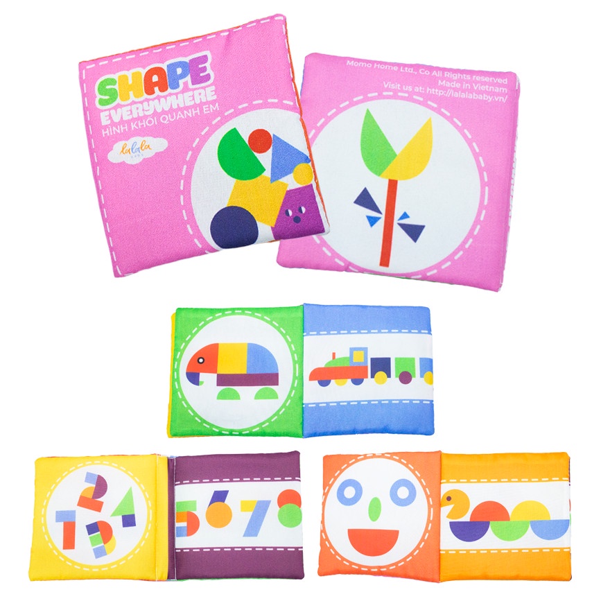 Sách vải Touch touch see see (mini cloth book) nhiều chủ đề thú vị, phát triển trí não cho bé - Bộ 4 cuốn