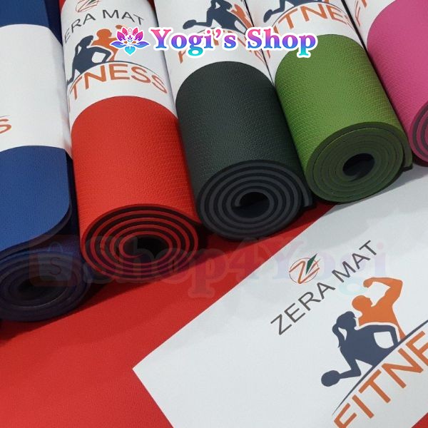 Thảm Tập GYM TPE Zera Mat Fitness 8mm 2 Lớp Kèm Túi Đựng Thảm