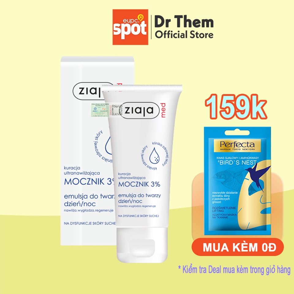 Nhũ Tương Mềm Da 3% Urê Ziaja Med Mocznik 3% 50ml