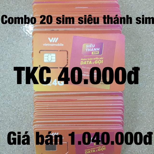 2 free ship 0đ Combo 20 sim siêu thánh sim 4G sim số đẹp giá rẻ