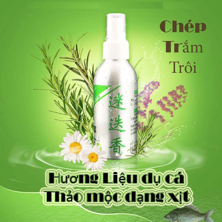 Bình xịt dụ cá hương thảo mộc – Mồi câu dạng xịt câu cá chép, cá rô phi, trắm , trôi