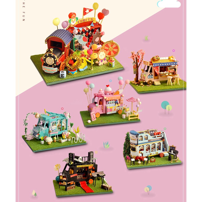 6 Nhà Búp Bê Tự Làm Bằng Gỗ - Khu Công Viên Vui Chơi Ẩm Thực