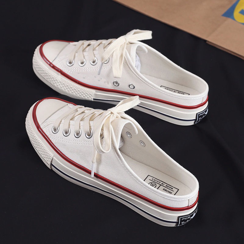 Giày thể thao canvas hở gót phong cách Hàn Quốc thời trang 2021 cho nam