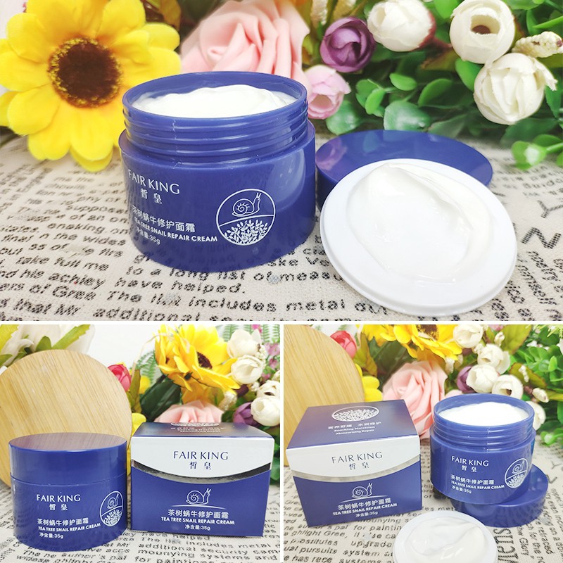 FAIR KING Kem dưỡng trắng da chống nhăn Collagen ốc sên + Tinh chất làm trắng da chống nhăn Ốc sên làm trắng da mặt Co lại dưỡng ẩm