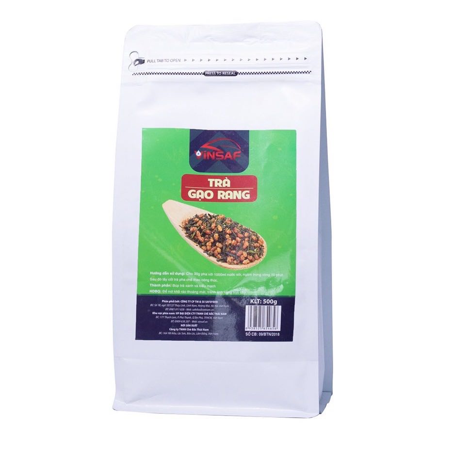 Trà gạo rang GENMAICHA túi 500gr làm trà sữa gạo rang