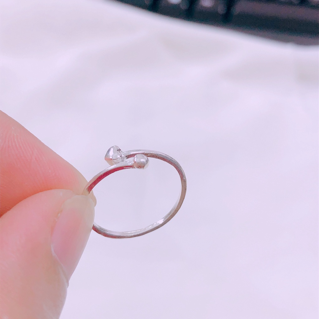 Nhẫn tim bạc xinh xắn LINH MIU SILVER
