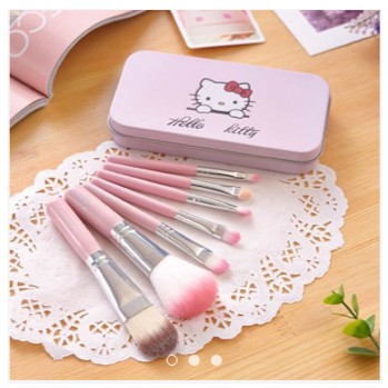 Bộ cọ 7 cây hộp thiết hồng (hello kitty)