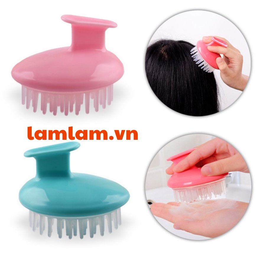 Lược gội đầu silicone gỡ tóc rối &amp; mát xa da đầu