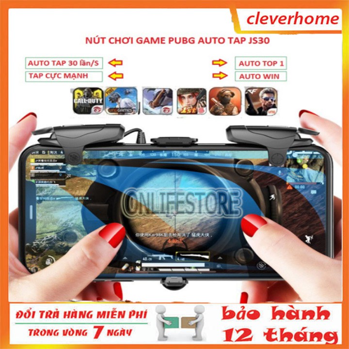 Bộ 2 nút bấm chơi game pubg autotap 16/20/25/30 lần/giây - Nút game cơ JS30 tự động chinh phục mọi tựa game sinh tồn