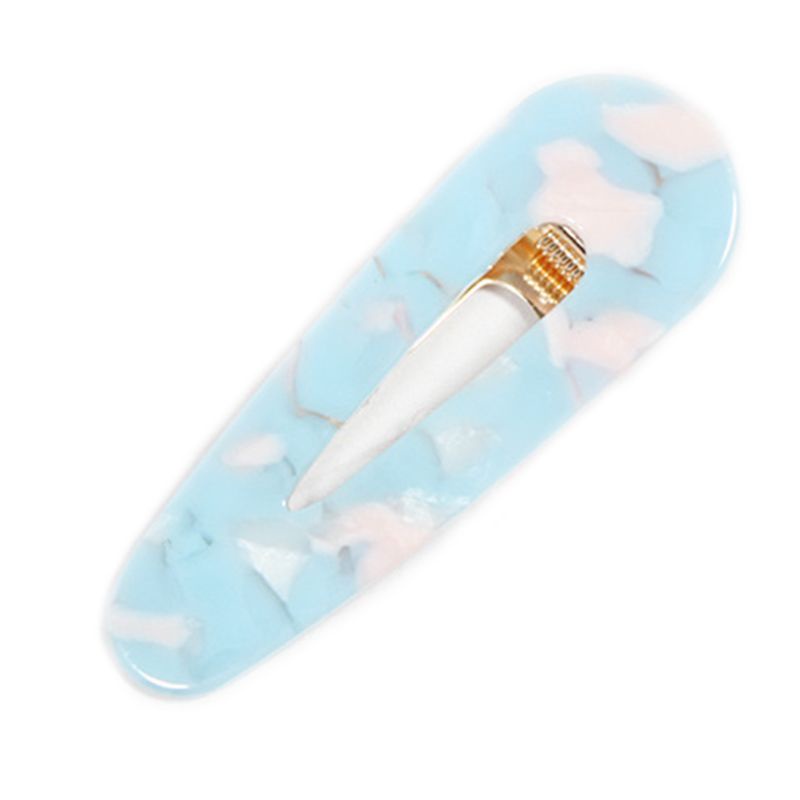 Youyo Kẹp Tóc Đính Đá Granite Acid Acetic Hình Giọt Nước Hình Giọt Nước Cho Nữ