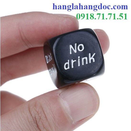 Viên xúc xắc uống bia rượu 2cm  tiếng Anh khắc