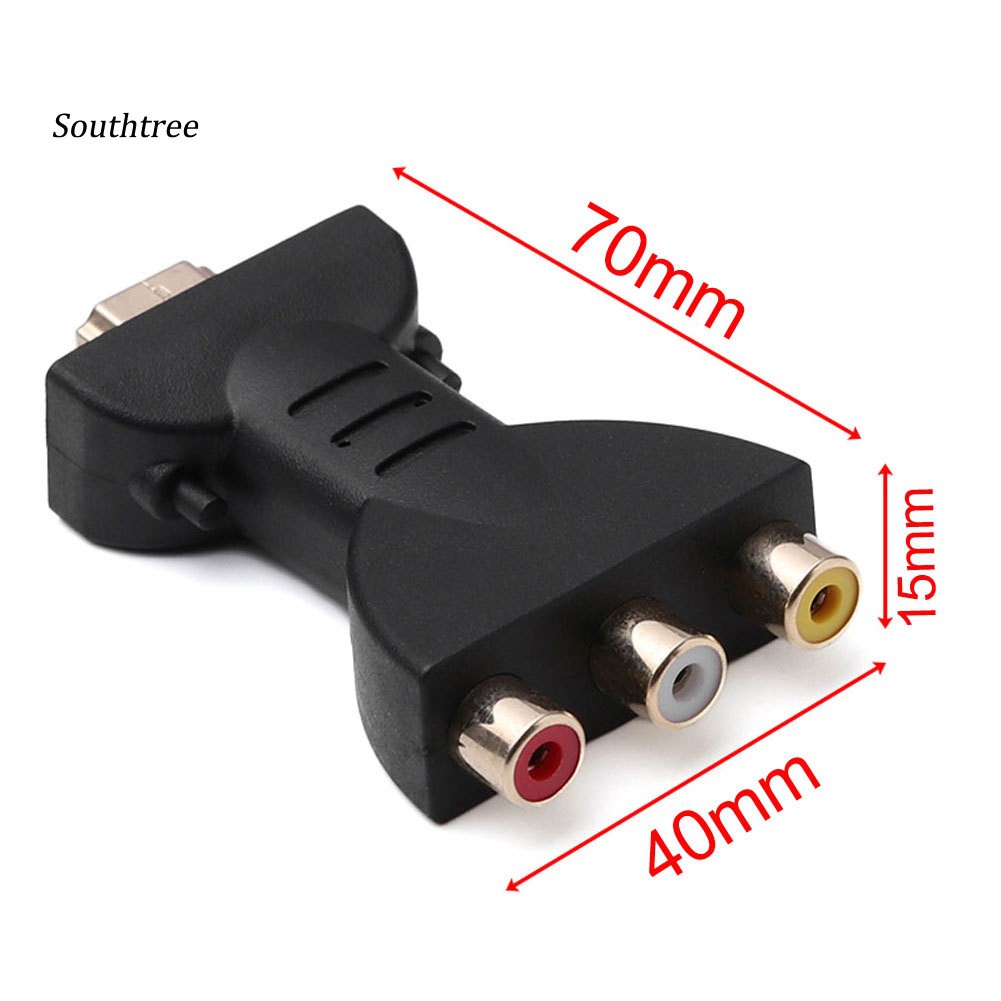 Bộ Chuyển Đổi Hdmi Đực Sang 3 Đầu Rca Cái Cho Tv