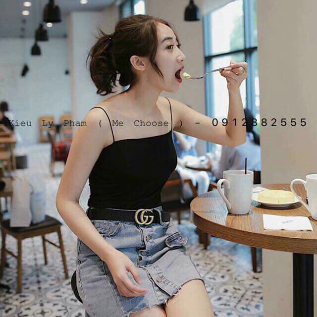 Áo 2 dây bún chất đẹp