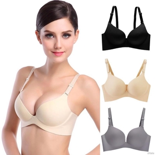[Ohlala] Sexy Plus Size Deep U Cup Bras For Women Push Up Lingerie Seamless Bra Wire Free Bralette Backless Plunge Intimates Female Underwear spot