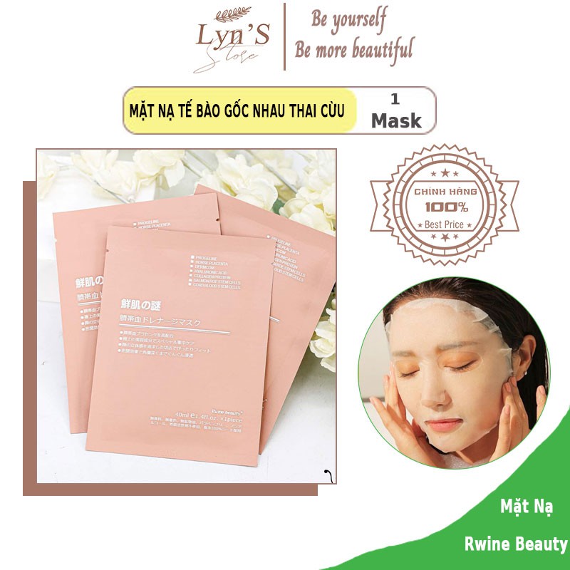 Mặt Nạ Nhau Thai Cừu  💘 𝑭𝑹𝑬𝑬𝑺𝑯𝑰𝑷 💘  Mặt Nạ Tế Bào Gốc - Mask Cuống Rốn Nhật Bản Rwine Beauty