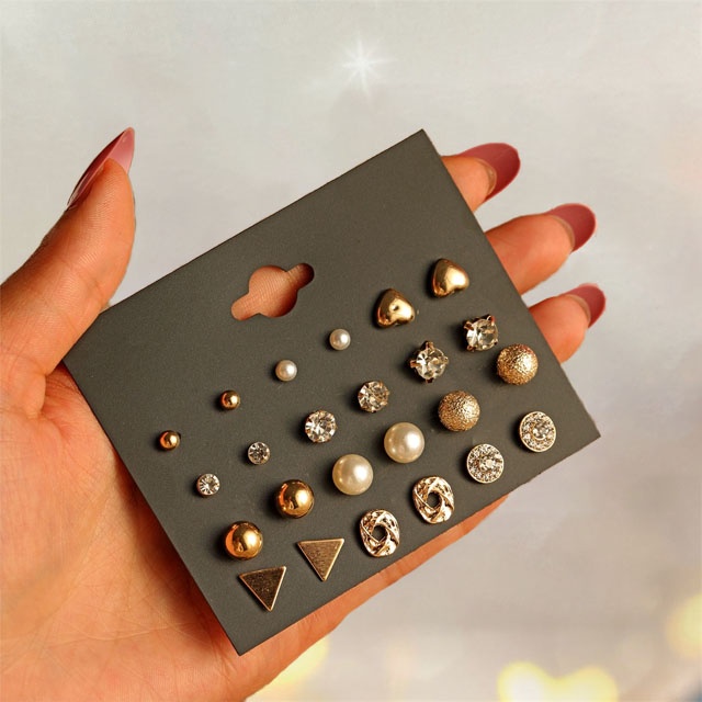 IF ME Bông tai trang trí ngọc trai nhân tạo kiểu dáng xinh xắn dành cho nữ