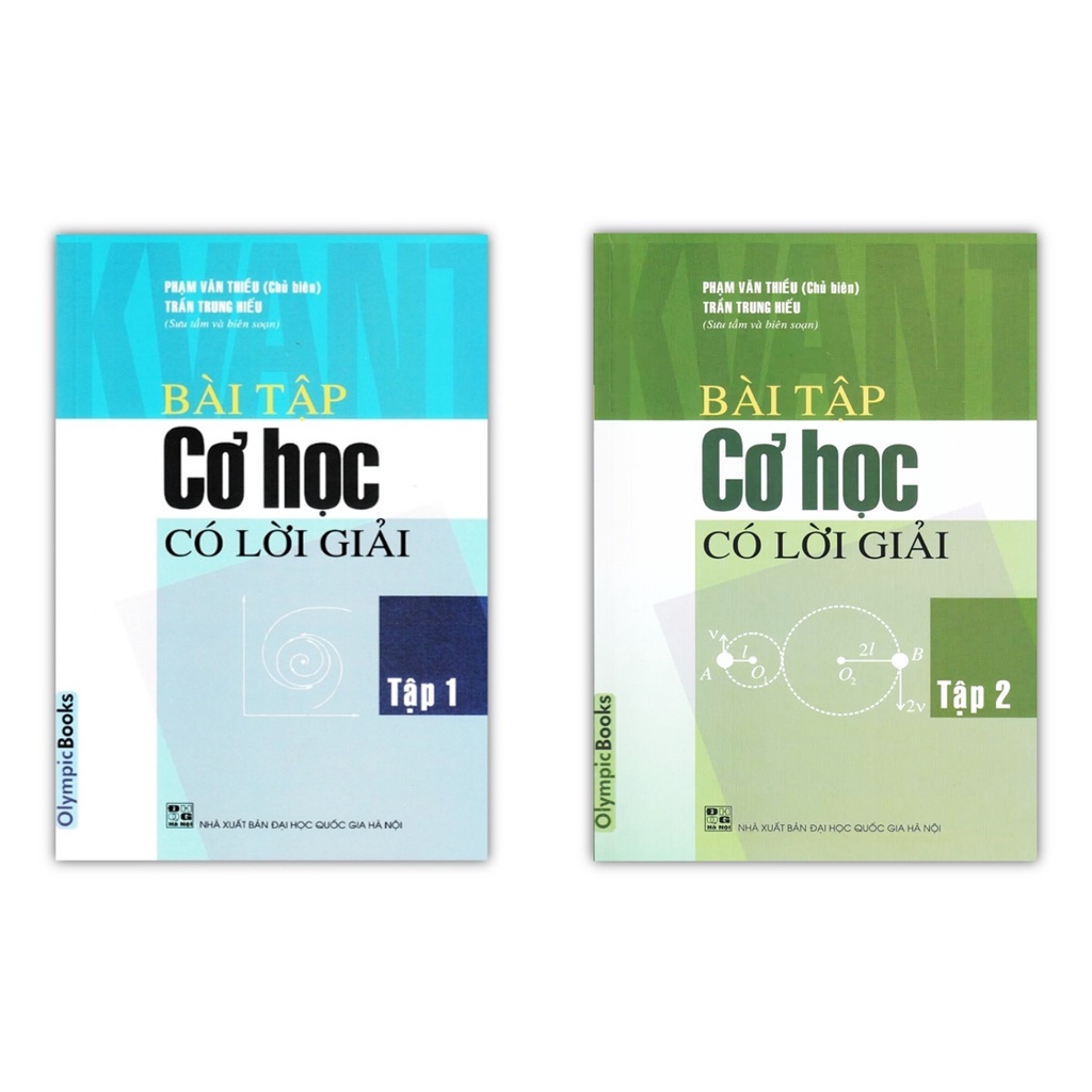 Sách - Combo Bài tập cơ học có lời giải - Tập 1 + Tập 2  (OB)