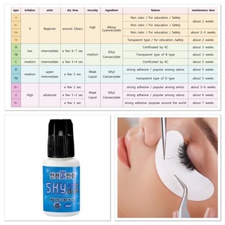 Keo nối mi Sky hàng chuẩn nắp đen