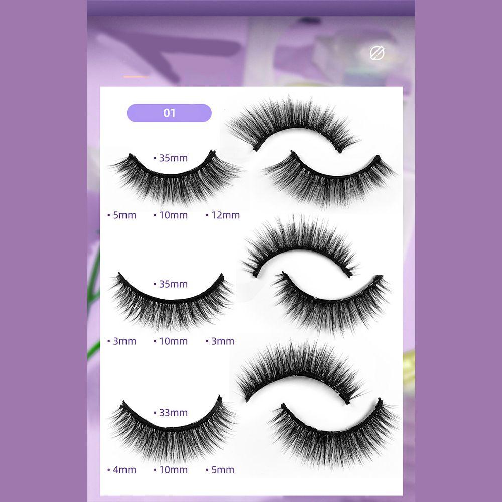 Cặp Lông Mi Giả Mềm Mại Tạo Hiệu Ứng 3D Tự Nhiên Kèm Nhíp Tiện Lợi Dành Cho Trang Điểm