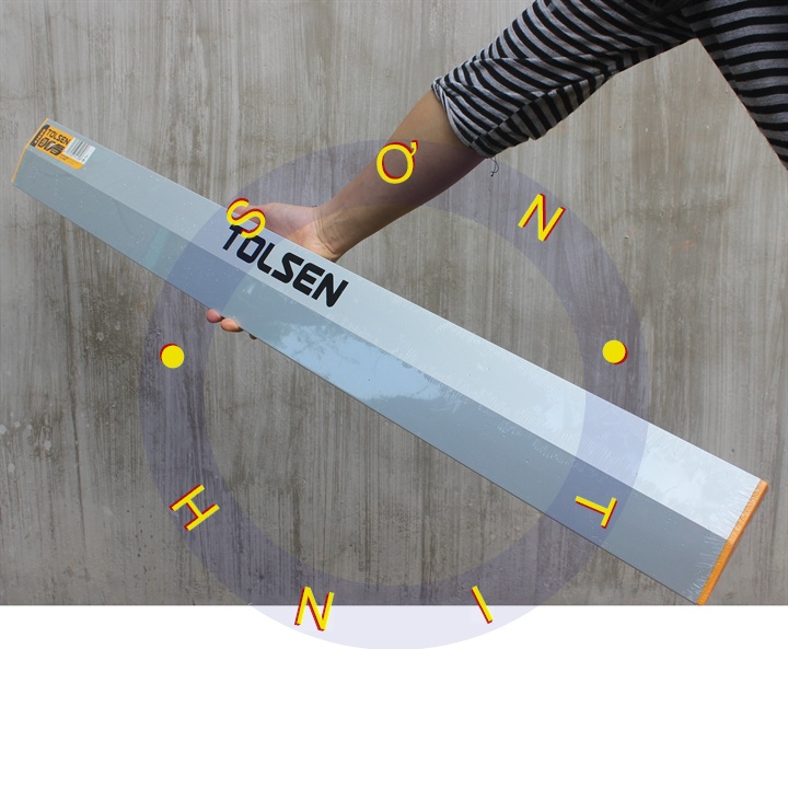 Thước nhôm gạt hồ 1m Tolsen 41080 - 100mm Tile System Aluminum Level