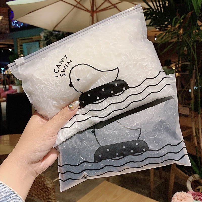 Set 200 / 500 / 1000 Dây Buộc Tóc Co Giãn Nhiều Màu Sắc Dễ Thương Cho Bé Gái