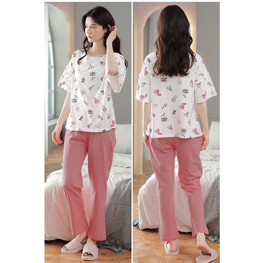 Đồ bộ, đồ mặc nhà nữ chất thun cotton 100% cực dễ thương -MH8016 | BigBuy360 - bigbuy360.vn