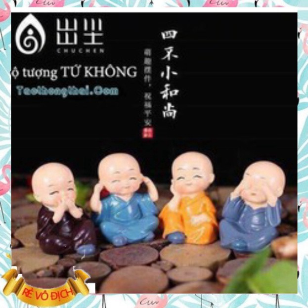 Bộ Tứ Tượng 4 Không - Không Nghe - Không Thấy - Không Nói - Không Nhìn