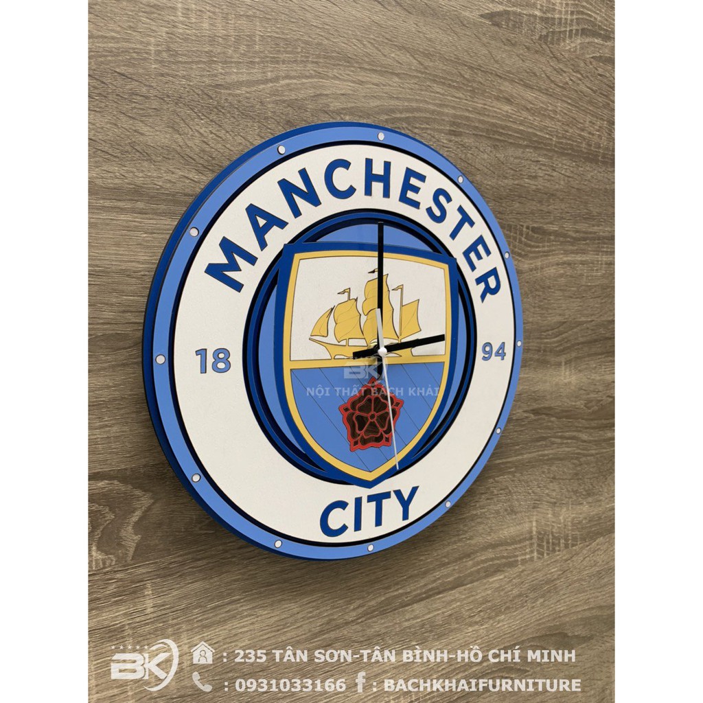 ĐỒNG HỒ LOGO CÂU LẠC BỘ MANCHESTER CITY