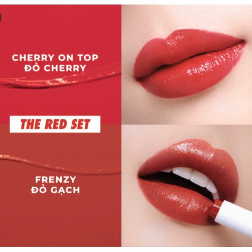 Son Màu Đỏ Cherry Flansome - Cherry On Top Giữ Màu Lâu Trôi Suốt Nhiều Giờ Nhưng Vẫn Giữ Độ Dưỡng Ẩm Cho Môi Căng mọng