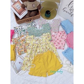 Bộ thô hoa size đại cho bé gái từ 14-28kg