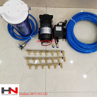 Bộ máy phun sương 15 béc dùng máy 24V