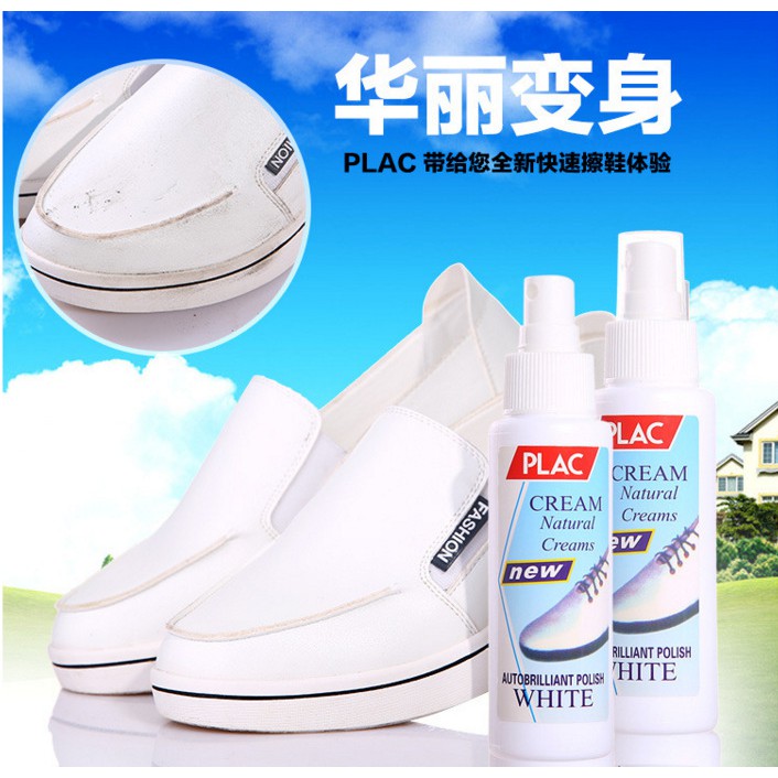 Nước Lau Giày, Lọ Đánh giầy, PLAC CREAM, có đầu chà, Túi Xách An Toàn（Plac）